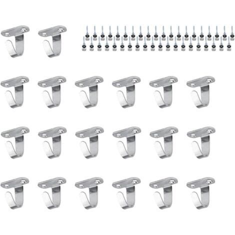 BEBUSINGOTO 20 ganchos para lona, ganchos para red de remolque con tapas decorativas y tornillos, ganchos atornillables multifunción, ganchos de fijación para red de remolque, lona para baño, dormitor