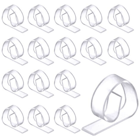 BEBUSINGOTO Paquete de 24 pinzas de plástico para mantel, pinzas transparentes para mantel de picnic, ideales para mesas de exterior, restaurantes, bodas, carpas, banquetes y fiestas de graduación (1/5)