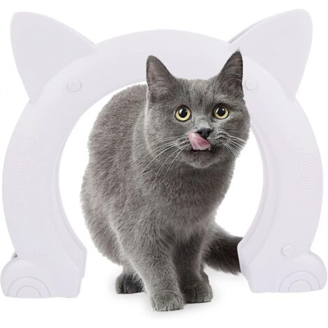 BEBUSINGOTO Puerta para gatos, puerta grande para perros de dos vías, puerta de plástico ABS, puerta para gatos para puertas interiores de PVC hueco o sólidas. (1/5)