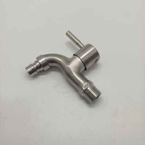 BEBUSINGOTO Grifo de pared de acero inoxidable para baño, lavabo, lavadora y grifos de jardín. (1/5)