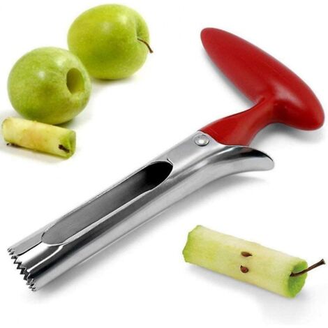BEBUSINGOTO Descorazonador de manzanas, utensilio de cocina de acero inoxidable, herramienta para sembrar frutas, removedor de corazón de frutas, herramientas para manzanas y verduras