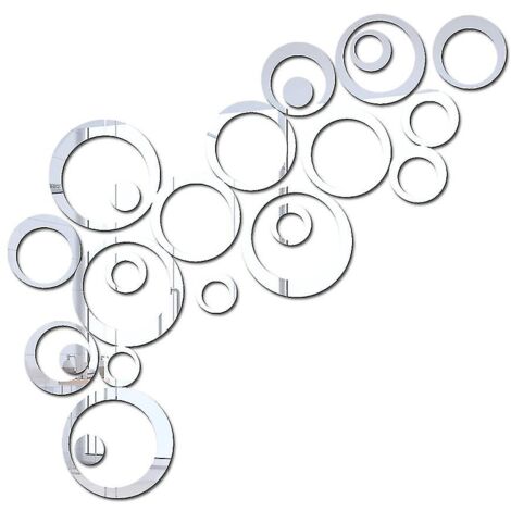 BEBUSINGOTO 24 pegatinas de pared acrílicas extraíbles para decoración de sala de estar y dormitorio. (1/5)