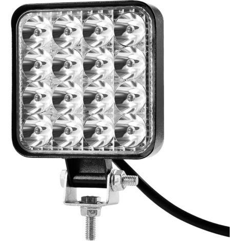 BEBUSINGOTO Luz de trabajo LED para tractor de 42 W, 12 V/24 V, faros LED de conducción, IP67 a prueba de agua, 6500 K, luz antiniebla para todoterrenos, tractores, camiones y SUV.