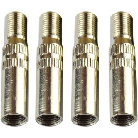 BEBUSINGOTO Joint d'extension de capuchon de valve de pneu en 4 pièces, extension de tige de capuchon de valve de roue de voiture en métal de 39 mm, jaune (1/4)