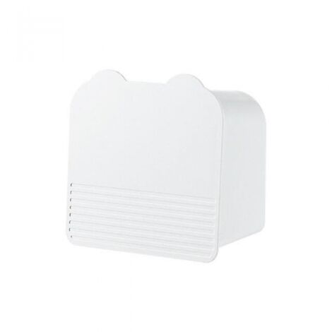BEBUSINGOTO Organizador de maquillaje de pared, a prueba de polvo, organizador de baño, almacenamiento, porta brochas de maquillaje, caja de almacenamiento de escritorio, blanco