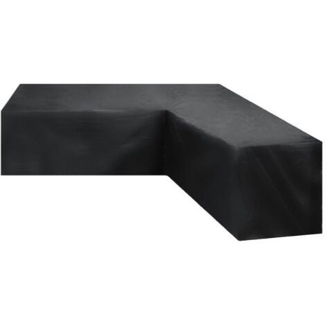 BEBUSINGOTO Funda impermeable para sofá esquinero, para muebles de jardín y seccionales de exterior (286 x 222 x 82 cm) (1/5)