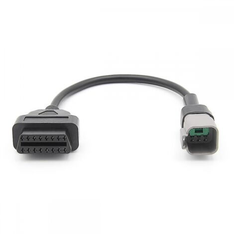 BEBUSINGOTO Adaptador de cable de diagnóstico OBD2 de 6 pines a 16 pines, escáner OBDII de repuesto para herramientas de motocicleta CAN AM ATV UTV (1/5)