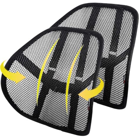 BEBUSINGOTO Soporte lumbar (paquete de 2) con malla transpirable para coche y silla de oficina (1/4)