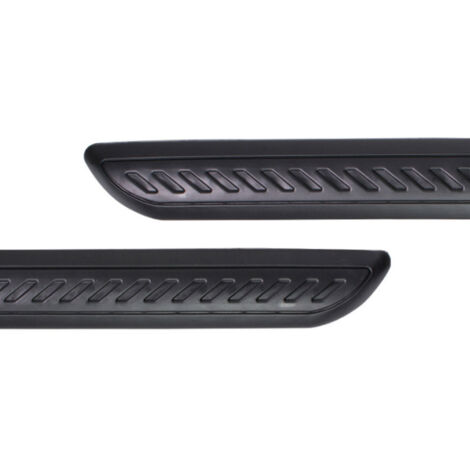 BEBUSINGOTO 2 tiras protectoras para parachoques de coche, tira autoadhesiva de PVC antiarañazos, pegatinas antirozaduras para carrocería, pegatina universal de protección de bordes para coches. (1/4)