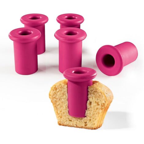 BEBUSINGOTO Cortadores de galletas de silicona, moldes para hornear, recortes perfectos para muffins y cupcakes profesionales, ideales para cavar y rellenar muffins, cupcakes (1/5)