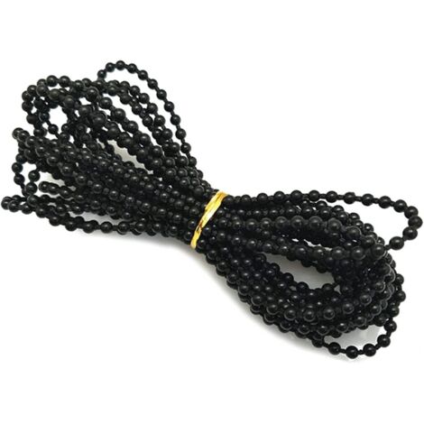 BEBUSINGOTO Chaîne de perles pour store, accessoires pour store vertical, pièces de rechange pour chaîne de perles pour store enrouleur (noir) (1/5)