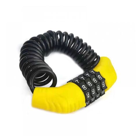 BEBUSINGOTO Candado portátil para casco de motocicleta, candado de combinación para bicicleta, Ø4 150 cm, para motocicletas y bicicletas de montaña y carretera (1/5)