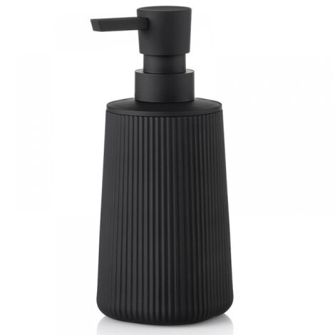BEBUSINGOTO Dispensador de jabón negro, 6,9 x 17,5 x 6,9 cm, botella dispensadora para cocina, baño y hotel. (1/5)