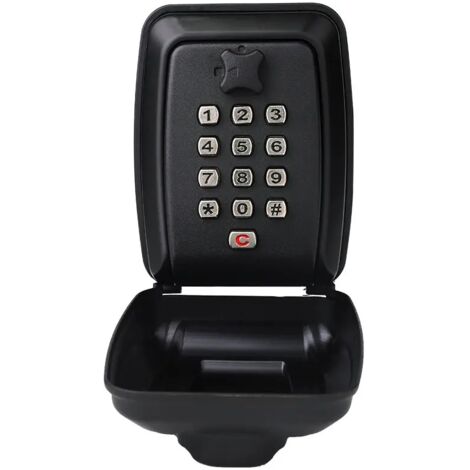 BEBUSINGOTO Caja de seguridad para llaves para exteriores, con código de 12 dígitos, resistente al agua y al óxido, para montar en la pared, ideal para garajes, fábricas y hogares (9,5 x 12,1 x 6,2 cm