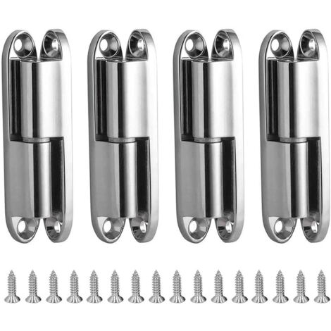 BEBUSINGOTO Bisagras para puertas de gabinete, 4 piezas Bisagras de puerta con tornillos 231-1 Bisagra de puerta de acero inoxidable extraíble, Bisagras de puerta para muebles de hogar Ma (1/5)