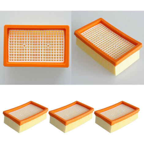 BEBUSINGOTO filtros plisados planos para aspiradoras Kärcher. Compatibles con las aspiradoras Kärcher WD4, WD5, WD6, MV4, MV5 y MV6. Repuesto de filtros plisados planos. (1/5)