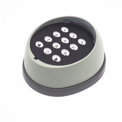 BEBUSINGOTO Teclado metálico para abridor de portones, teclado de código variable de 433 MHz, teclado de control de acceso para puertas de garaje de alta calidad, negro y gris (85 × 75 × 35 mm)