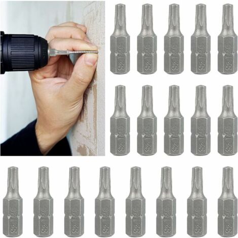 BEBUSINGOTO Juego de 40 puntas de destornillador de impacto T20, puntas hexagonales para bricolaje en casa, carpintería, piezas de automóvil.