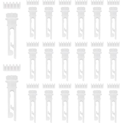 BEBUSINGOTO 20pcs tiges de stores verticaux + 20pcs peignes de stores verticaux, kit de remplacement de peigne et de tige pour stores verticaux, accessoires de rideaux de tige de support (1/5)