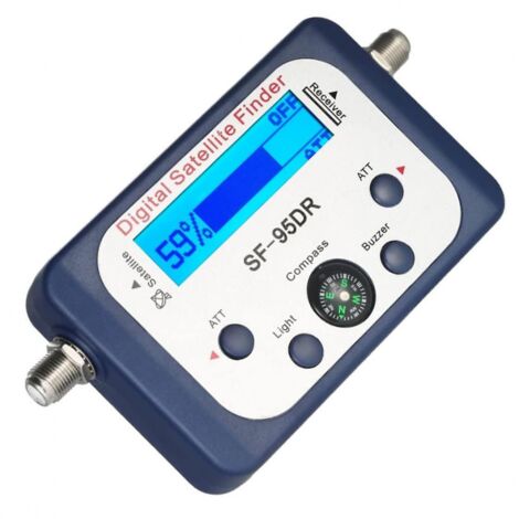 BEBUSINGOTO Buscador de satélite digital, medidor de señal de satélite digital SF-95drmini con pantalla LCD, buscador digital con brújula (1/5)