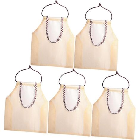 BEBUSINGOTO Bolsa de malla para almacenar verduras, 5 unidades, de macramé, para el mercado, hamaca de frutas, de tela (1/5)