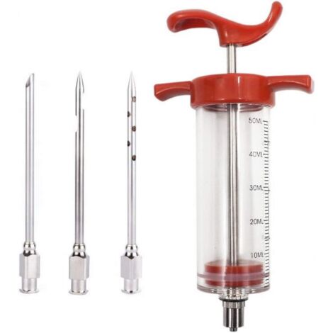 BEBUSINGOTO Jeringa para salsa/inyector de adobo/con capacidad para aguja (1/5)
