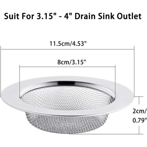 Colador Para Fregadero De Acero Inoxidable – Malla Filtro Redondo Para Cocina – Cubre Desagüe