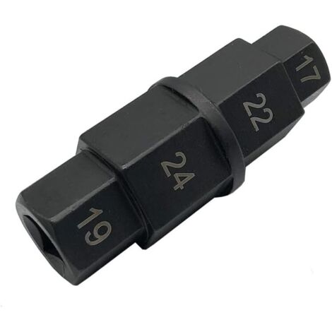 BEBUSINGOTO Dado hexagonal para eje de rueda delantera y trasera de motocicleta de 17/19/22/24 mm (1/5)