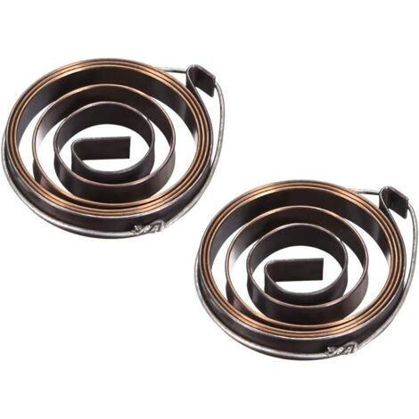 BEBUSINGOTO Conjunto de bobina de pasador de alimentación de resorte de retorno de prensa de taladro de 2 piezas, 680 mm, 35 x 6 x 0,7 mm (1/4)