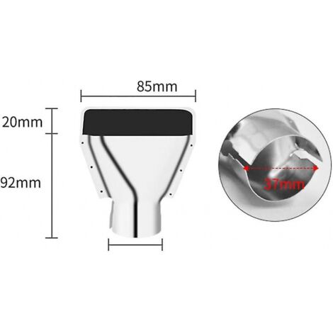 Kit De 2 Boquillas Planas Para Soldadura De Plástico – Acero Inoxidable – 20 Mm Y 40 Mm – Para Pistola De Calor Profesional