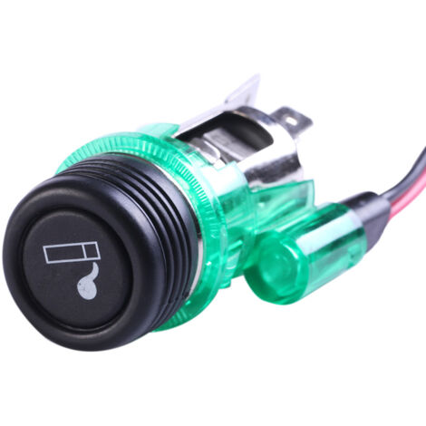 BEBUSINGOTO Kit de encendedor de 12 V con iluminación LED verde, apertura automática cuando está listo, ajuste universal para orificios de 28-29 mm de diámetro. (1/5)
