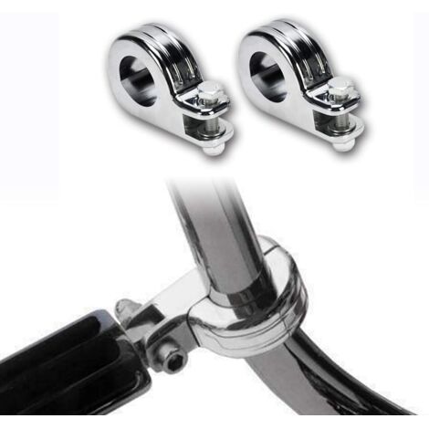 BEBUSINGOTO Kit de montaje de abrazadera de carretera para barras de protección de motor de 1,25" y 1,25", compatible con Harley Electra Road King Street Glide Chrome (1/5)