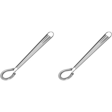 BEBUSINGOTO Juego de 2 batidores de acero inoxidable para cocina, minibatidor de cocina, batidor espiral, batidora de mano para salsas, utensilios y accesorios de cocina. (1/5)