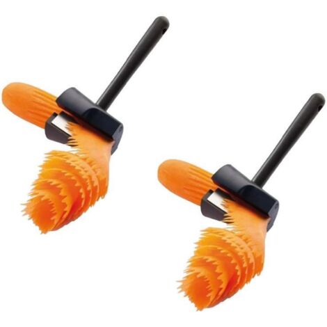 BEBUSINGOTO Cortador espiralizador de verduras de 2 piezas, pelador de verduras y frutas, pelador de patatas, utensilio de cocina, cortador de verduras para zanahorias y calabacines. (1/5)