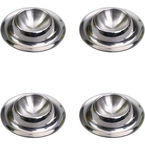 BEBUSINGOTO Juego de 4 hueveras de acero inoxidable, apilables y pulidas, aptas para el hogar y la cocina, aptas para lavavajillas (plateadas) (1/5)