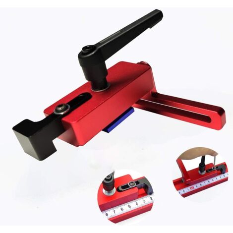 BEBUSINGOTO Tope de riel de inglete tipo 45, tope de riel de inglete tipo 45, rieles con tuerca en T, herramienta manual de bricolaje para madera, herramienta de inglete protectora de aleación de alu (1/5)