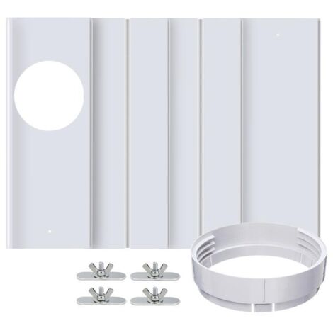 BEBUSINGOTO Kit universal para ventana de aire acondicionado portátil, manguera de escape con acoplador, kit de ventilación ajustable, sello de PVC para ventana corrediza (para manguera de 15 cm)
