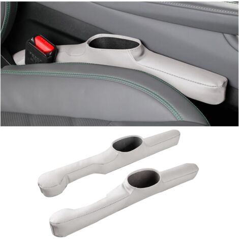 BEBUSINGOTO 2 piezas tapones para huecos de asiento, almohadillas para huecos de coche, cojines para evitar que se caigan objetos (beige/blanco) (1/5)