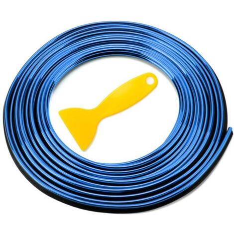 BEBUSINGOTO Moldura interior para coche, tira decorativa para bricolaje, decoración para coche, tira decorativa para coche, línea decorativa de 10 m (azul)