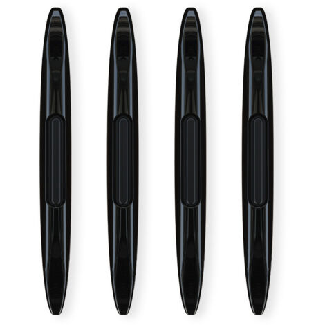 BEBUSINGOTO Tira protectora para borde de puerta, 4 unidades, antiestática, para parachoques de coche (negro) (1/5)