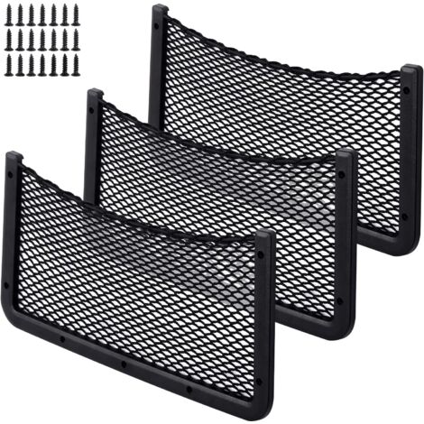 BEBUSINGOTO 3 unidades organizadores para maletero de 42  21 cm, bolsa organizadora multifuncional para coche, ideal para utensilios, autocaravanas, barcos y el hogar (malla elástica). (1/5)
