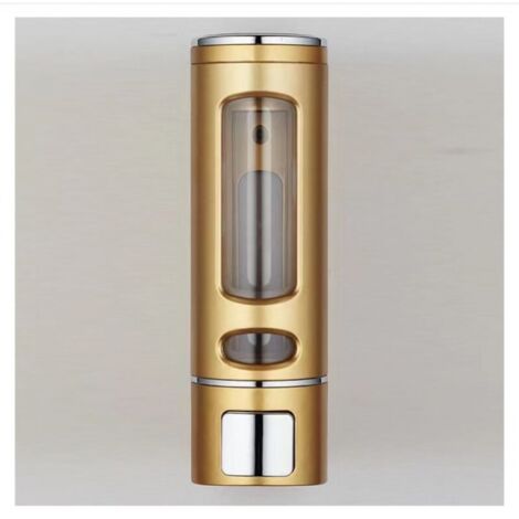 BEBUSINGOTO Dispensador de jabón individual dorado de 400 ml, dispensador de gel de ducha de pared, jabonera. (1/5)