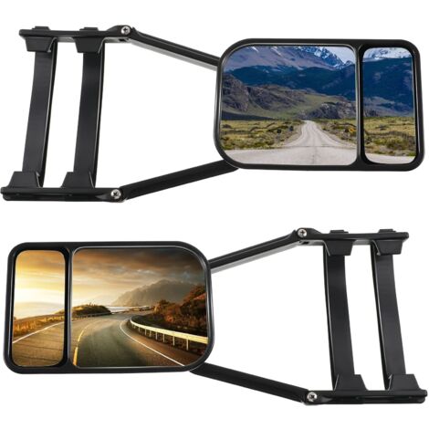 BEBUSINGOTO Extensión de espejo retrovisor universal para autocaravanas - 2 espejos - Visibilidad adicional - para caravanas (1/5)