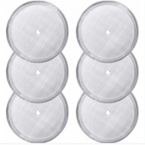 BEBUSINGOTO 6 piezas filtros de repuesto para prensa francesa, reutilizables, de malla de acero inoxidable, para cafeteras de prensa francesa universales de 1000 ml/34 oz/8 tazas. (1/5)