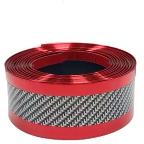 BEBUSINGOTO Adhesivo para umbral de puerta de coche, de fibra de carbono, resistente a arañazos y rozaduras, con tira de goma protectora antichoque, resistente a la abrasión y a los arañazos, y con f (1/5)