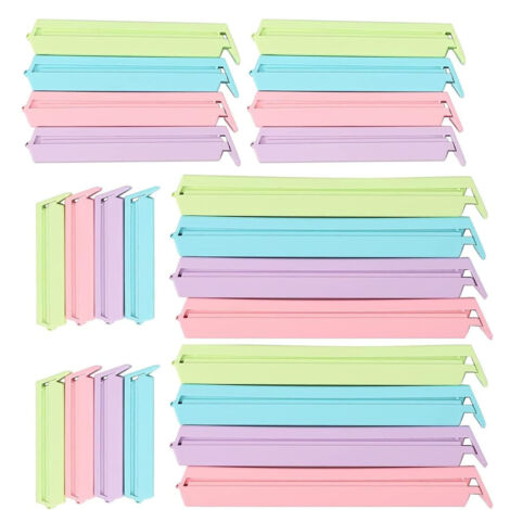 BEBUSINGOTO 24 clips para sellar alimentos, clips para cerrar bolsas de cocina, clips de plástico para alimentos, clips para bolsas de cocina, clips para cerrar bolsas, clips para cerrar bolsas de al (1/5)