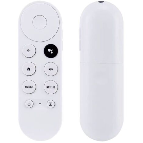 BEBUSINGOTO Control remoto de voz Bluetooth IR para Google Chromecast TV 2020 4K Snow G9N9N. Reemplazo de Google Remote con botones para Netflix y YouTube (solo control remoto). (1/5)