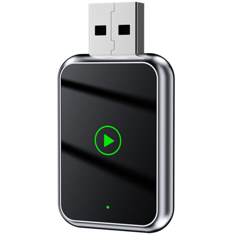 BEBUSINGOTO Adaptador inalámbrico CarPlay para iPhone, convierte adaptador CarPlay cableado a inalámbrico, tamaño mini con cable de extensión USB y USB-C/Tipo-C, compatible con iPhone con iOS 12+ (1/5)