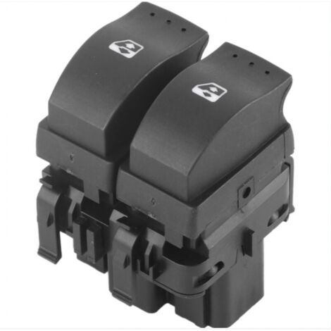 BEBUSINGOTO Interruptor de elevalunas eléctrico, botón de control de elevalunas eléctrico doble para Clio II 2 8200 060 045 (1/5)