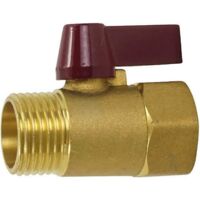 BEBUSINGOTO Válvula de bola de latón macho a hembra BSP de 1/2", válvula de cierre de gas natural (1 unidad)